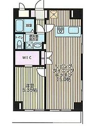 ルミエール田久保 1LDKの間取図画像