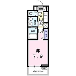 ジェントリー・カイト 1Kの間取図画像