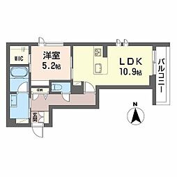 シャーメゾンミュゼ 1LDKの間取図画像