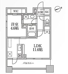 レジディア新御徒町2 1LDKの間取図画像