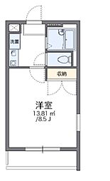 レオパレスホワイエ1 1Kの間取図画像