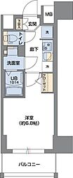 ?etrosa谷町六丁目SOUTH 1Kの間取図画像