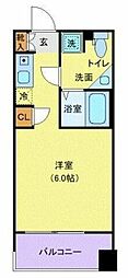 東京メトロ日比谷線 神谷町駅 徒歩3分の賃貸マンション 7階ワンルームの間取り