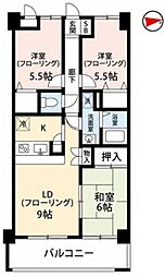 ヴィルヌーブ 3LDKの間取図画像