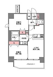 神戸市西神・山手線 県庁前駅 徒歩4分の賃貸マンション 15階2LDKの間取り