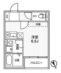 Ts Cuore 調布(ティーズクオーレ) ワンルームの間取図画像