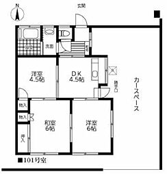 ふさみ荘 1階3DKの間取り