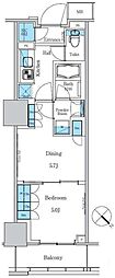 パークアクシス滝野川ラブリーズ 1DKの間取図画像
