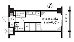 パルメゾン見次公園 1Kの間取図画像