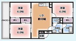 志免ビルB 3LDKの間取図画像