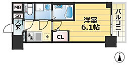 JR山陽本線 和田岬駅 徒歩10分の賃貸マンション 6階1Kの間取り