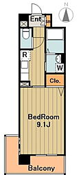 メルベージュ 1Kの間取図画像