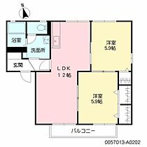 ディアス楢津　Ａ棟 A0202 ｜ 福岡県久留米市城島町楢津649-1（賃貸アパート2LDK・2階・53.32㎡） その2