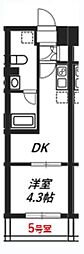 リヴシティ八王子 1DKの間取図画像