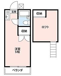 イースターロード大泉 ワンルームの間取図画像