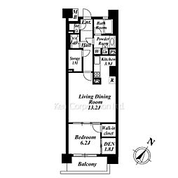 Ｂｒｉｌｌｉａ　ｉｓｔ　三軒茶屋ブラッサムテラス 7階1LDKの間取り