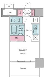 メインステージ南麻布4 1Kの間取図画像