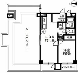 DIKマンション五反田 1LDKの間取図画像