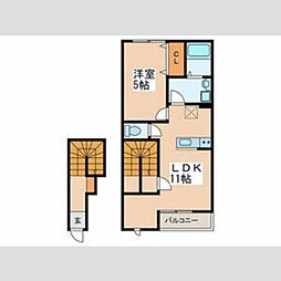 エトワール 1LDKの間取図画像