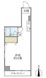 ハウスチェリー上馬 ワンルームの間取図画像