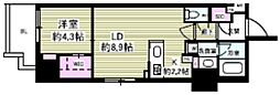 MYRIARESIDENCE根岸柳通り 1LDKの間取図画像