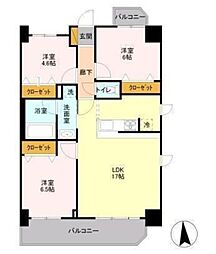 アンクレージュ 2階3LDKの間取り