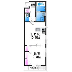 CASA PINO SOLO 1LDKの間取図画像