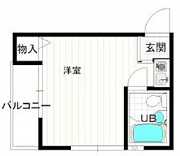 アユフラッツ 1階ワンルームの間取り