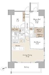 ライトテラス新宿御苑 8階2SLDKの間取り