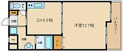 AVANDOLL三国ケ丘 1DKの間取図画像