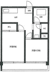 ヴィラフェニックス 2SKの間取図画像