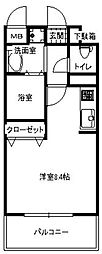 ニューリバー九大学研都市駅前 ワンルームの間取図画像