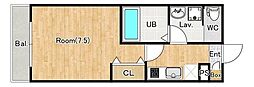 さいたま市中央区本町西3丁目アパート 1Kの間取図画像