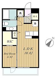 ブロッサムガーデン1 1LDKの間取図画像