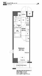 プラウドフラット鶴見1 1Kの間取図画像