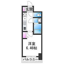 LUXENA住之江公園 12階1Kの間取り