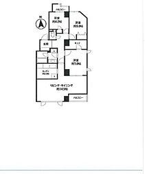 AdenCourtAzabu 3LDKの間取図画像
