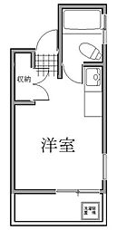 メゾンエイト ワンルームの間取図画像