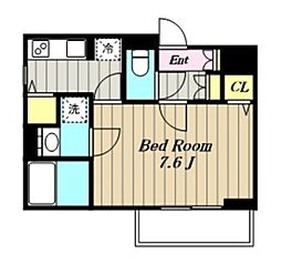エイトウッズ淵野辺 1Kの間取図画像