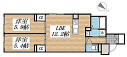 CREAL文京千石II 2LDKの間取図画像