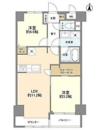 板橋区役所前ビューハイツ 2LDKの間取図画像