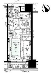 ピアース渋谷 9階1LDKの間取り