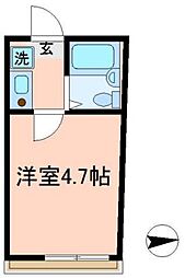 エルプレミア亀有 1Kの間取図画像