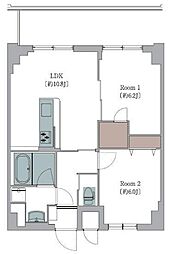 LForia瑞江 2階1SLDKの間取り