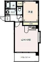 フラットタムラ 1LDKの間取図画像