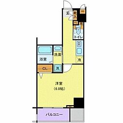 JR山手線 池袋駅 徒歩9分の賃貸マンション 5階1Kの間取り