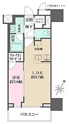 ザ・パークワンズ日本橋人形町 4階1LDKの間取り