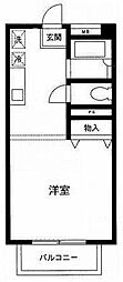 コトー三田 1DKの間取図画像