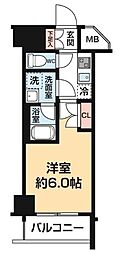 クラリッサ大通り公園 1Kの間取図画像