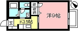 フォレスト中町 1Kの間取図画像